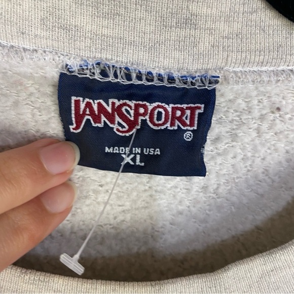 Vintage Ottawa Jansport Grey Gray Retro 90s Crewneck Sweatshirt - Picture 4 of 4
